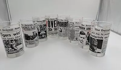Buy 8 Commemorative Glasses Commissioned By The Detroit News • 66.16£