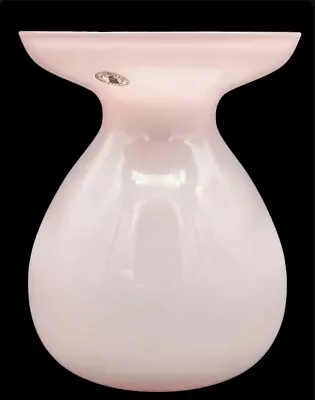 Buy Swedish Art Glass Vase Hand Blown Barbro Wesslander Pia Amsell Pink White IKEA • 24.06£