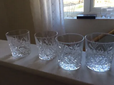 Buy Set Of 4 Doulton Whiskey Glasses Cut Crystal • 29£