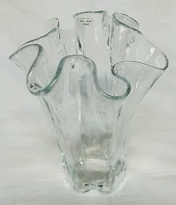 Buy Elegant Finland Scandanavia Iced Bark 8.5” Handkerchief Vase • 17.29£