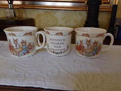 Buy Beatrice Potter Royal Doulton Bunnykins Bone China Christening Mugs • 5£