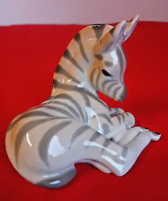 Buy USSR Lomomonosov Porcelain Zebra Figure 3.5 Inches Long. • 10£