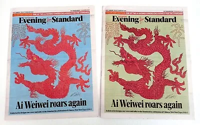 Buy Pair Of Ai Weiwei Designed Evening Standard Newspaper Covers • 9.99£