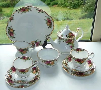 Buy Royal Albert China Old Country Roses Tea For Two Teapot Cups Saucer Jug Bowl 1st • 65£