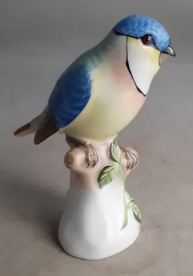 Buy Vintage Hungarian HEREND Porcelian Hand Painted Blue Bird On A Perch # 5043 EXC. • 66.23£