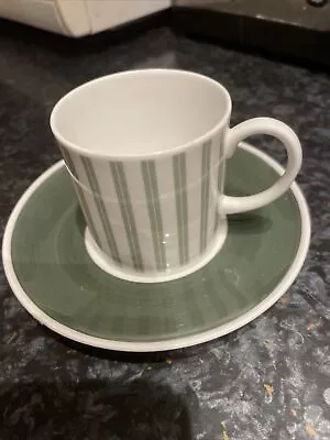 Buy Susie Cooper Green Regency Stripe Coffee Cup  / Saucer • 6£
