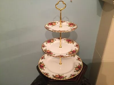 Buy Royal Albert “Old Country Roses” Slightly  Imperfect Cakestand • 14£