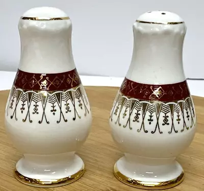 Buy Rare Royal Grafton Majestic Red & Gold Salt And Pepper Pots Excellent Condition • 19.99£