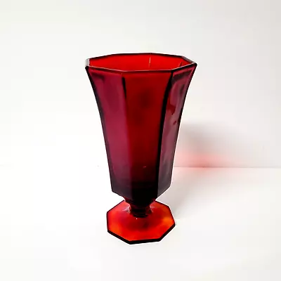 Buy Vintage Independence Octagonal Ruby Red Iced Tea Glass Tumbler 6  Tall • 7.69£