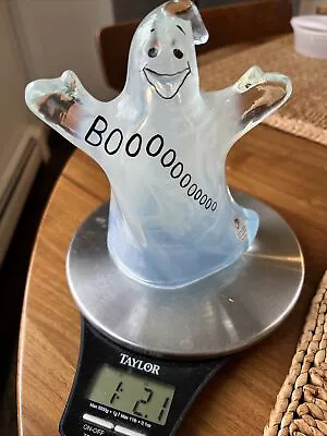 Buy Fenton Ghost Opalescent Art Glass Figurine Hand Painted Signed By Artist • 67.41£