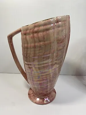 Buy Vintage Kensington Ware Pottery Pink LusterWare Handled Jug Vase Pitcher Stamped • 22.08£