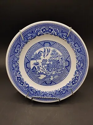 Buy Royal China Willow Ware Ironstone Dinner Plates Blue And White MCM 10  Lot Of 2 • 9.01£