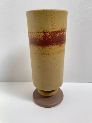 Buy Vintage Retro Robin Welch Studio Art Pottery Cylindrical Stemmed Vase Signed • 26.99£
