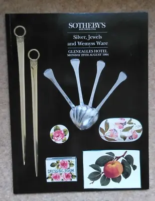 Buy Sotheby's Catalogue SILVER JEWELS WEMYSS WARE GLENEAGLES HOTEL  AUGUST 1994 • 1.99£