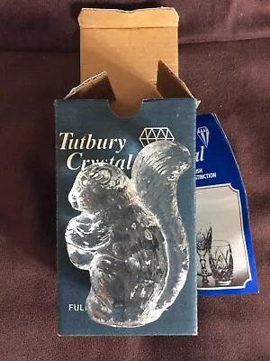 Buy Tutbury Crystal Squirrel Ornament Full Lead Handmade, With Original Box + Papers • 4£