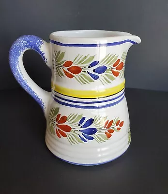 Buy Vintage HENRIOT QUIMPER France Cream Pitcher Hand Painted Signed And Numbered • 109.10£