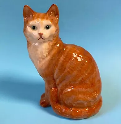 Buy Vtg BESWICK ENGLAND CAT Figure Orange White Ginger Porcelain Sitting Cat #1031 • 21.68£