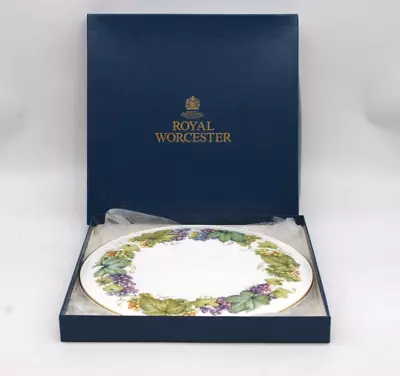 Buy ROYAL WORCESTER Vine Harvest Cake Plate In Box 28cm Fine Bone China • 4.99£