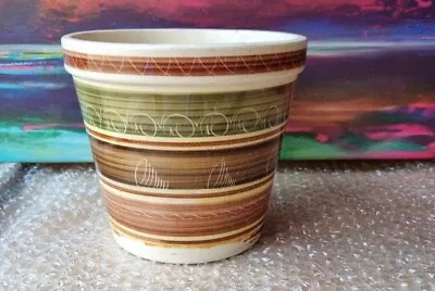 Buy Dragon Welsh Pottery Rhayader Hand Painted Striped Plant Pot Planter  • 7.99£