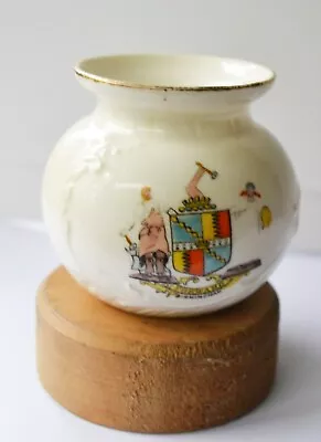 Buy Crested Ware Round Pot By Stephen Clive (& Co) With Birmingham Coat Of Arms • 3.99£