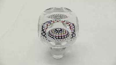 Buy Rare 1970s Whitefriars Millefiori Cane Faceted Decanter Stopper, Paperweight 54A • 106£