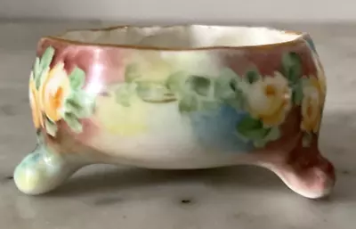 Buy Vintage Lenox Belleek Porcelain Floral Footed Ruffled Open Salt Cellar Dish • 16.50£