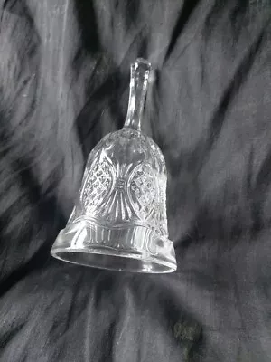 Buy Vintage Clear Cut Etched Crystal Bell • 12£
