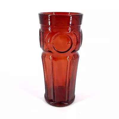 Buy Vintage Wheaton Glass Ruby Red Bullseye Iced Tea Tumbler • 9.48£