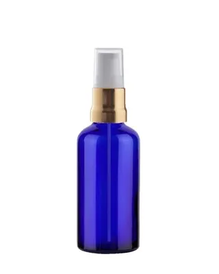 Buy Cobalt Blue Glass Dropper Bottles 15ml - 100ml Cosmetic Pipette Spray Pump Etc • 24.14£