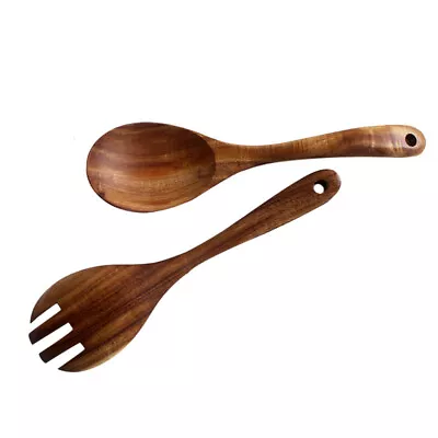 Buy 2 PCS Wood Spoon Wooden Tableware Wood Tableware Wooden Ladle • 12.85£