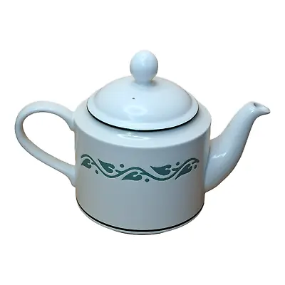Buy Hornsea Teapot Loire Pottery 1980 Vintage White And Green • 9.99£