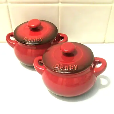 Buy Denby Oven To Tableware 2 X Mini  Lidded Casserole Dishes 350ml Glossy Cherry • 13.99£