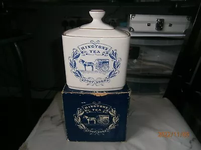 Buy Vintage 1982 Ringtons Tea Caddy 1907 - 1982 Porcelain Wade Heath Co Ltd - Boxed • 20£