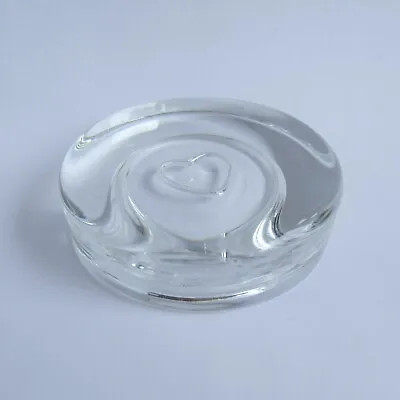 Buy Vintage Wedgwood Glass Heart Paperweight (Valentines Gift Present Desk Puck) • 18.50£