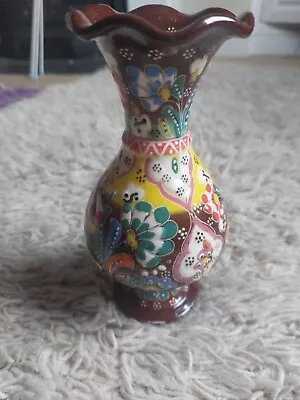 Buy Turkish/Anatolian Handmade Ceramic Vase  Beautiful  Painting Pottery Bud Flower • 12.50£