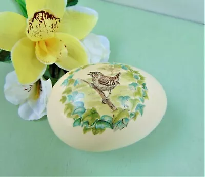 Buy Poole Pottery Egg Shaped Trinket Box Wren Motif Keepsake Pot Gift Ideas • 10£