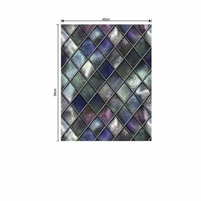 Buy Mosaic Frosted Window Film Stained Static Cling Glass Sticker Privacy Home Decor • 7.78£