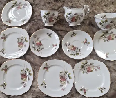Buy ROYAL VALE ANTIQUE ROSE  BONE CHINA 1960's, Fifteen Pieces • 33£