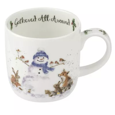 Buy Wrendale Designs Snowman Christmas Themed Mug Fine Bone China By Royal Worcester • 14.20£
