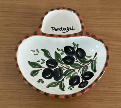 Buy Olives Serving Bowl From Portugal. Hand Made And Painted, Fully Signed, Cool! • 8.99£
