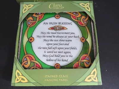 Buy Clara. Hanging Stained Glass  An Irish Blessing . Lovely. • 12£