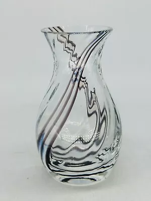 Buy Caithness Glass Vase Purple And White Swirl 11cm • 12£