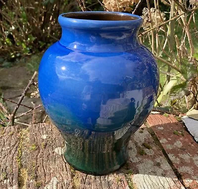 Buy Vintage C.H Brannam, Devon Blue & Green Glazed Baluster Pottery Vase • 45£
