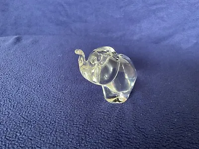 Buy Vintage Crystal Glass Elephant By Langham Glass 3” High • 12.50£