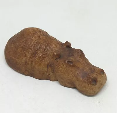Buy Pottery Hippo Figurine Tremar UK Submerged Hippopotamus Stoneware VTG • 16.02£