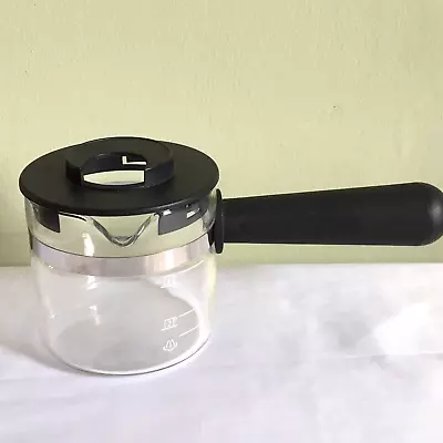 Buy Small Glass Teapot , Coffee Maker Serving Pot - Black Plastic Handle 350 Ml • 8£