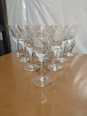 Buy Royal Brierley Hand Cut Crystal Fuchsia Pattern Claret Wine Glass (Set Of 8)Mint • 191.14£