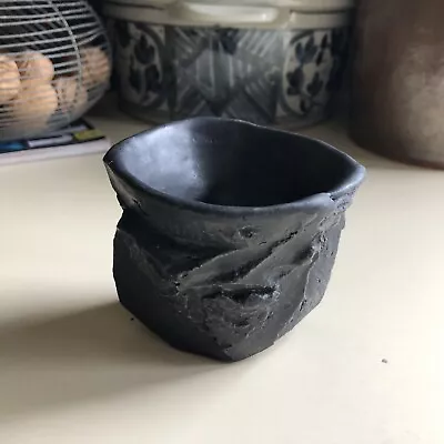Buy Joseph Bounds Studio Pottery Black Stoneware Kurinuki Yunomi North Carolina • 84.52£