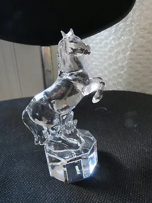 Buy Nachtmann Clear Glass. Rearing Horse Figurine 13cm Tall. Lovely Piece. • 10£
