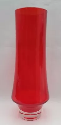 Buy Riihimaki Tamara Aladin Vintage Red Vase Art Glass 1960s  Scandinavian Finland • 14.99£